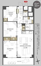 メゾン平岸ルミエール 2SLDKの間取図画像