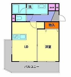 ラ・パルフェ・ド・ファシリテ-おひさまハウス- 504 1DKの間取り