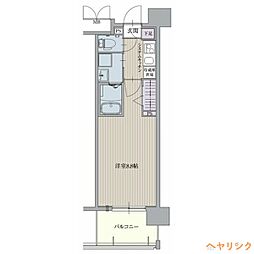 パルティール浅間町 6階1Kの間取り