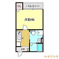 N&A　home　上飯田(エヌアンドエーホーム 2階1Kの間取り