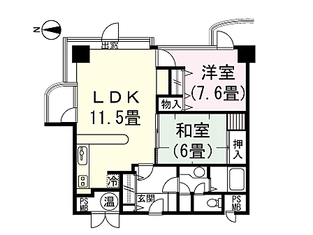 間取り ファインビュー草津 11階/-