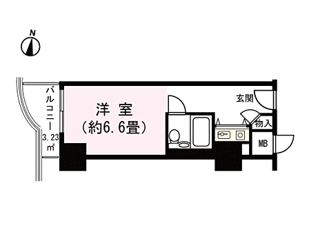 1R 間取り