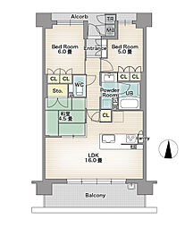 ブランズ豊中服部 3LDKの間取図画像