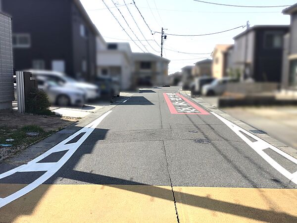 西側前面道路南