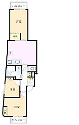 アークコンフォート日吉 3DKの間取図画像