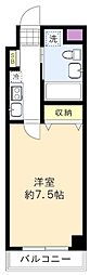 PALAZIODEROSSO 1Kの間取図画像