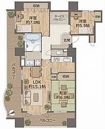 間取図画像 3LDK