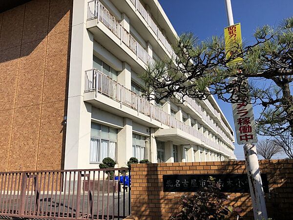 白木小学校まで　639m　徒歩約8分　中学校と隣り合わせで校庭が広く、生徒ものびのびと遊ぶことが出来ます。白木スポーツクラブ主催の白木フェスタというお祭りが開催されます。