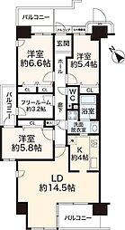 ジークレフ加古川東 3SLDKの間取図画像