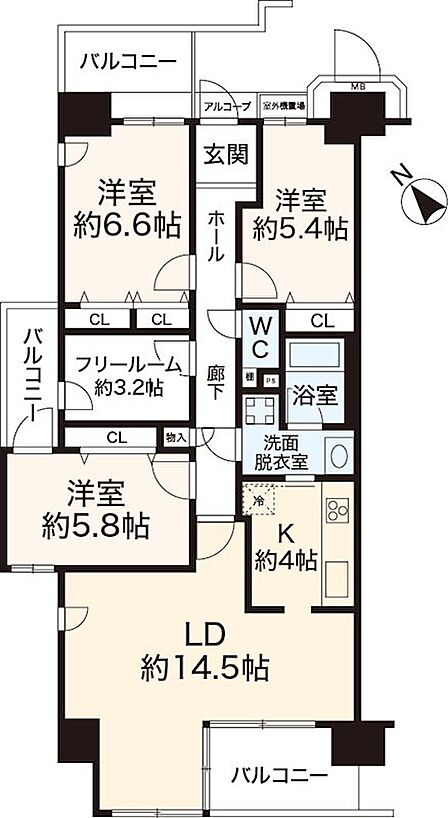 3SLDK 間取り