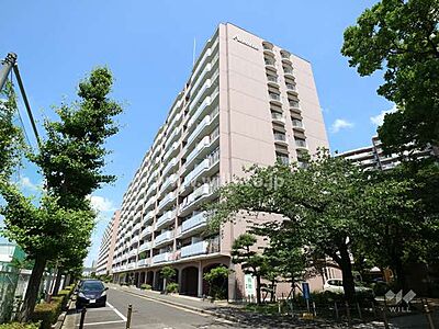 外観：矢田川パークハウスA棟の外観（南東側から）