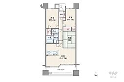 ユニーブル黒川シティ 3LDKの間取図画像
