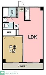 青梅橋ビル 5階1LDKの間取り
