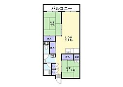 第三松島ビル 2LDKの間取図画像