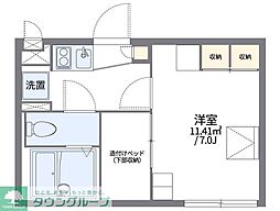 西武新宿線 西武柳沢駅 徒歩18分の賃貸アパート 1階1Kの間取り