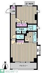 GARDEN SQUARE 3階ワンルームの間取り