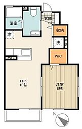 JR中央線 立川駅 バス32分 岸下車 徒歩6分の賃貸アパート 1階1LDKの間取り