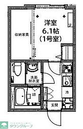KEIAI RESIDENCE 東村山 1階1Kの間取り