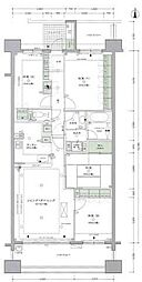 JR中央線 国立駅 徒歩15分の賃貸マンション 7階4LDKの間取り