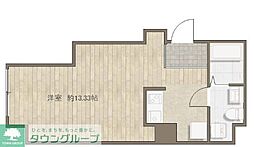 西武多摩湖線 八坂駅 徒歩6分の賃貸マンション 2階ワンルームの間取り