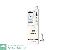 西武国分寺線 鷹の台駅 徒歩8分の賃貸アパート 2階1Kの間取り