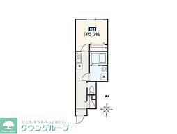 西武多摩湖線 一橋学園駅 徒歩6分の賃貸アパート 1階1Kの間取り