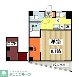 JR中央線 八王子駅 バス18分 工学院大学下車 徒歩5分の賃貸マンション 3階1Kの間取り