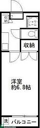 メゾンエクレール 3階1Kの間取り