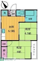児島コーポ 2階2DKの間取り
