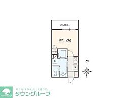 MELDIA新秋津 303 3階1Kの間取り