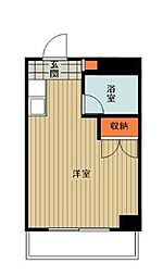 第2角田ビル 3階ワンルームの間取り