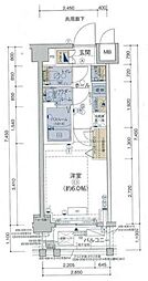 エステムコート立川ノースプレミア 4階1Kの間取り