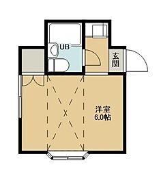 エンデバー東大和 1Kの間取図画像