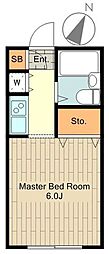 グリーンハイツ西町 ワンルームの間取図画像