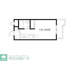 サンライズ国立 ワンルームの間取図画像