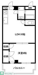 キョーワハウス拝島2 1LDKの間取図画像