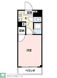 SUNシテイ3 1Kの間取図画像