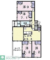 アドラブール 4LDKの間取図画像