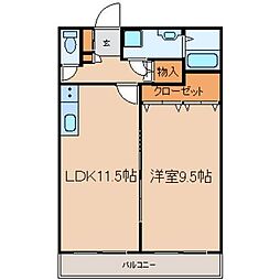 ソレイユ・ビラ 1LDKの間取図画像