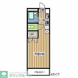 アトリウム・ナカマタ 1Kの間取図画像