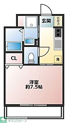 ラパン青葉 1Kの間取図画像