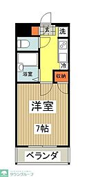 トーン・クラスター学園 1Kの間取図画像