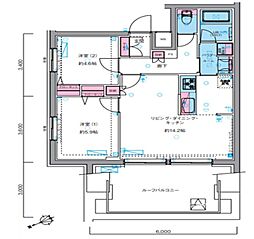 ジェノヴィア西高島平2 2LDKの間取図画像