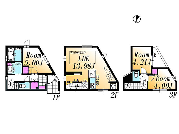 間取図　(B号棟)、価格5180万円、2LDK+S、土地面積40.8m2、建物面積66.38m2