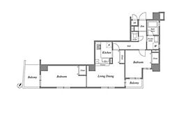 東京メトロ南北線 東大前駅 徒歩5分の賃貸マンション 5階2LDKの間取り