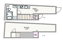 都営三田線 水道橋駅 徒歩5分の賃貸マンション 1階1DKの間取り