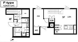 東京メトロ有楽町線 江戸川橋駅 徒歩3分の賃貸マンション 4階1LDKの間取り