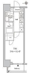 東京メトロ丸ノ内線 新宿御苑前駅 徒歩2分の賃貸マンション 6階1Kの間取り