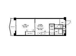 都営三田線 春日駅 徒歩4分の賃貸マンション 地下1階1LDKの間取り