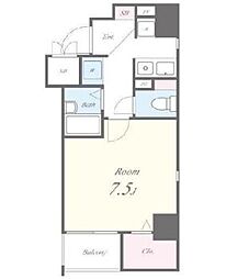 JR総武線 四ツ谷駅 徒歩3分の賃貸マンション 4階1Kの間取り